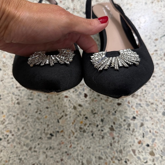 Born on Fifth Antonio Melani Millie heel slingback 10 silver - Picture 6 of 8